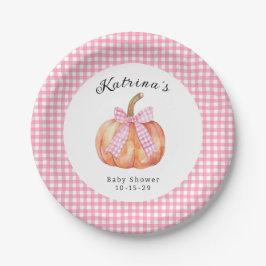 Een kleine pompoen is onderweg Baby shower Papieren Bordje