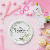 Een kleine pompoen is onderweg Baby shower Papieren Bordje (Feest)