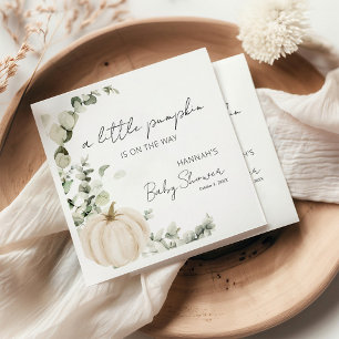 Een kleine pompoen is onderweg Baby shower Servet