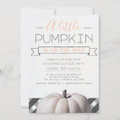 Een kleine pompoen is onderweg Buffalo Check Herfs Kaart (Voorkant)