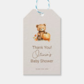 Een kleine pompoen is onderweg decoraties cadeaulabel (Voorkant)