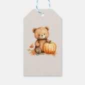 Een kleine pompoen is onderweg decoraties cadeaulabel (Achterkant)