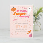 Een kleine pompoen is onderweg kaart (Staand voorkant)