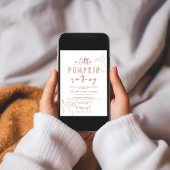 Een kleine pompoen is onderweg naar Baby shower Kaart