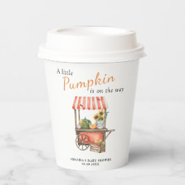 Een kleine pompoen is onderweg naar Baby shower Papieren Bekers