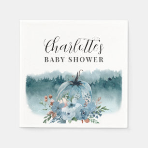 Een kleine pompoen is onderweg naar blauw Baby sho Servet