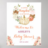 Een kleine pompoen is onderweg naar het Baby showe Poster (Voorkant)
