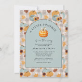 Een kleine pompoen is onderweg naar het Herfst Bab Kaart (Voorkant)