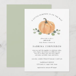 Een kleine pompoen is onderweg op weg naar waterve kaart