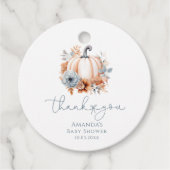 Een kleine pompoen is onderweg, padvinder Baby sho Bedankjes Labels (Voorkant)