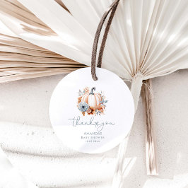 Een kleine pompoen is onderweg, padvinder Baby sho Bedankjes Labels