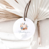 Een kleine pompoen is onderweg, padvinder Baby sho Bedankjes Labels