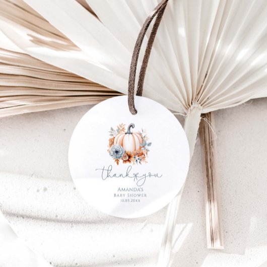 Een kleine pompoen is onderweg, padvinder Baby sho Bedankjes Labels