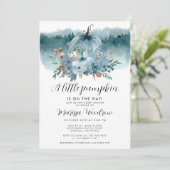 Een kleine pompoen is onderweg, padvinder Baby sho Kaart (Staand voorkant)