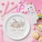 Een kleine pompoen is onderweg papieren bordje (Feest)