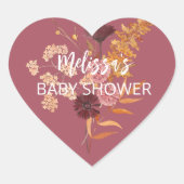 Een kleine pompoen is op de weg cupcake topper hart sticker (Voorkant)