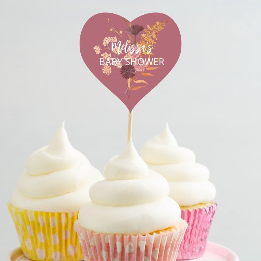 Een kleine pompoen is op de weg cupcake topper hart sticker