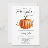 Een kleine pompoen is op de weg Herfst Baby shower Kaart (Voorkant)