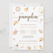 Een kleine pompoen is op de weg meisje Baby shower Kaart (Voorkant)