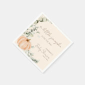 Een kleine pompoen is op de Weg Oranje Baby shower Servet (Hoek)