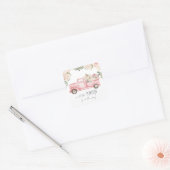 Een kleine pompoen is op Way Square Sticker (Envelop)