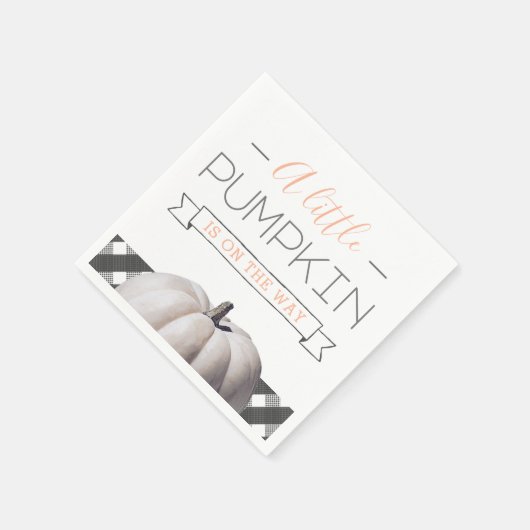 Een kleine pompoen is op weg Herfst Baby shower Servet (Hoek)