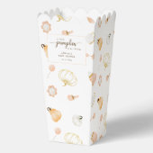 Een kleine pompoen is op weg meisje Baby shower Bedankdoosjes (Voorkant)