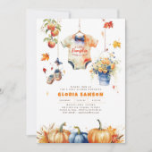 Een kleine pompoen is op weg naar Herfst Baby show Kaart (Voorkant)