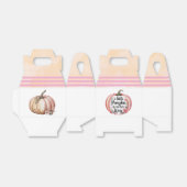 Een kleine pompoen is op weg naar het Baby shower Bedankdoosjes (Uitgevouwen)