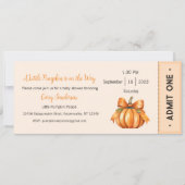 Een kleine pompoen is op weg uitnodiging (Voorkant)