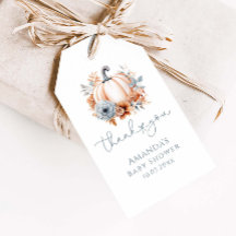 Een kleine pompoen jongen Herfst Baby shower dank 