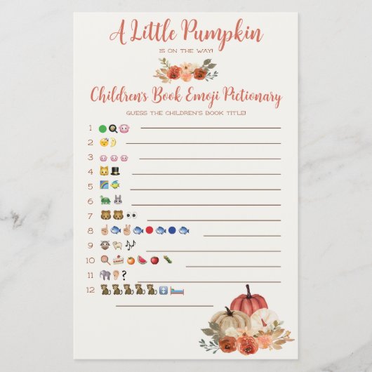 Een kleine pompoen kinderboek Emoji Baby Game (Voorkant)