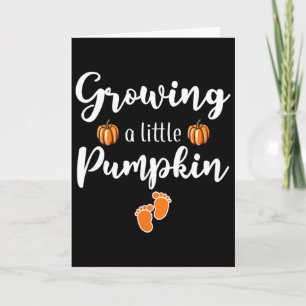 Een Kleine Pompoen Kweek Thanksgiving Zwangerschap Kaart