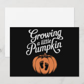 Een Kleine Pompoen Kweken Herfst Zwangerschap Feestdagenkaart (Voorkant / Achterkant)