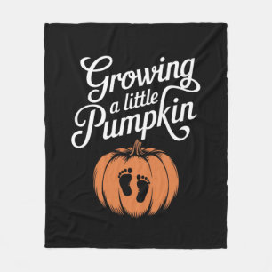 Een Kleine Pompoen Kweken Herfst Zwangerschap Fleece Deken