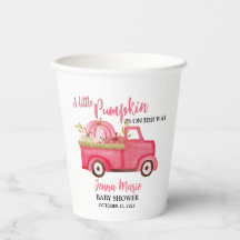 Een Kleine Pompoen Landelijke Roze Truck 