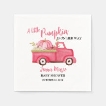 Een Kleine Pompoen Landelijke Roze Truck 