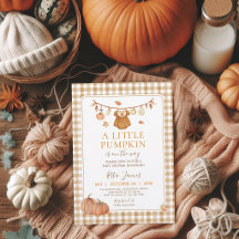 Een Kleine Pompoen Meisje Baby Shower Herfst