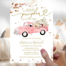 Een Kleine Pompoen Meisje Baby Shower