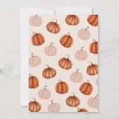 Een Kleine Pompoen Meisje Baby Shower  Kaart (Achterkant)
