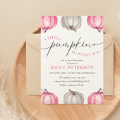 Een kleine pompoen | Meisje Herfst Baby shower Kaart