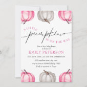 Een kleine pompoen | Meisje Herfst Baby shower Kaart (Voorkant)