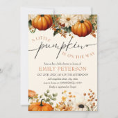 Een kleine pompoen | Modern Minimal Herfst Baby sh Kaart (Voorkant)