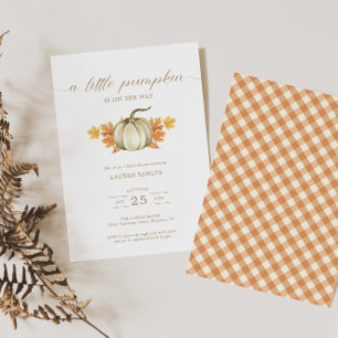 Een kleine pompoen - Najaar Herfst Baby shower   Kaart