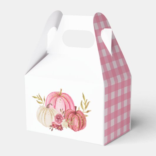 Een kleine pompoen onderweg bedankdoosjes (Achterkant)