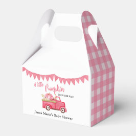 Een kleine pompoen onderweg bedankdoosjes