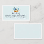 Een kleine pompoen op weg naar z'n Baby shower Informatiekaartje (Voorkant / Achterkant)