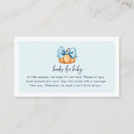 Een kleine pompoen op weg naar z'n Baby shower Informatiekaartje
