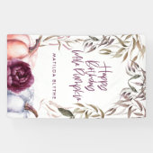 Een kleine pompoen paarse herfst spandoek (Horizontaal)