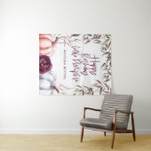 Een kleine pompoen paarse herfst wandkleed (In Situ (horizontaal))